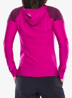Ženska jopica z zadrgo Montura Spitze Hooded Maglia - baton rouge/wine red
