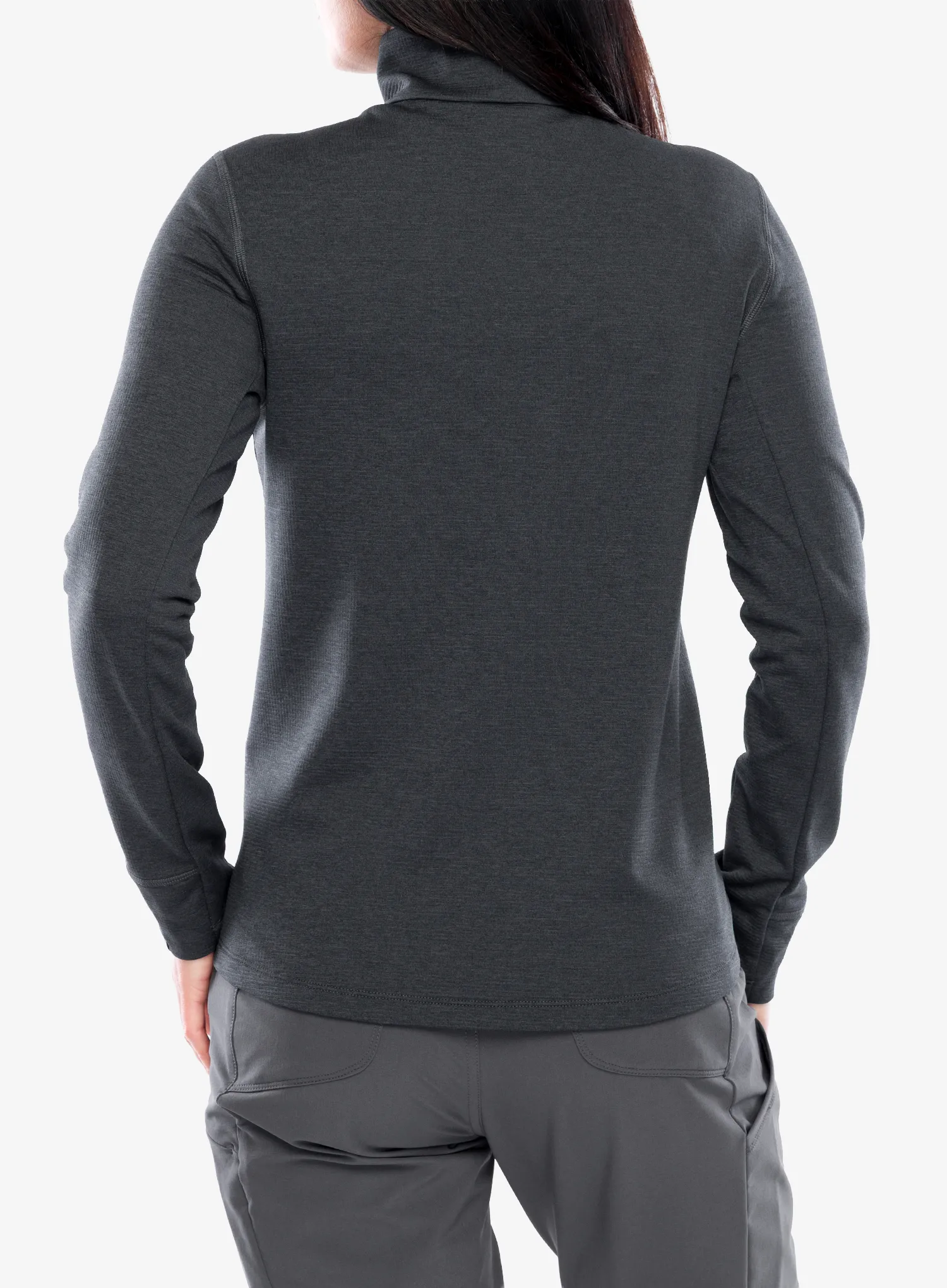 Ženska jopica z zadrgo Odlo Grid Fleece Mid Layer Full Zip - black melange