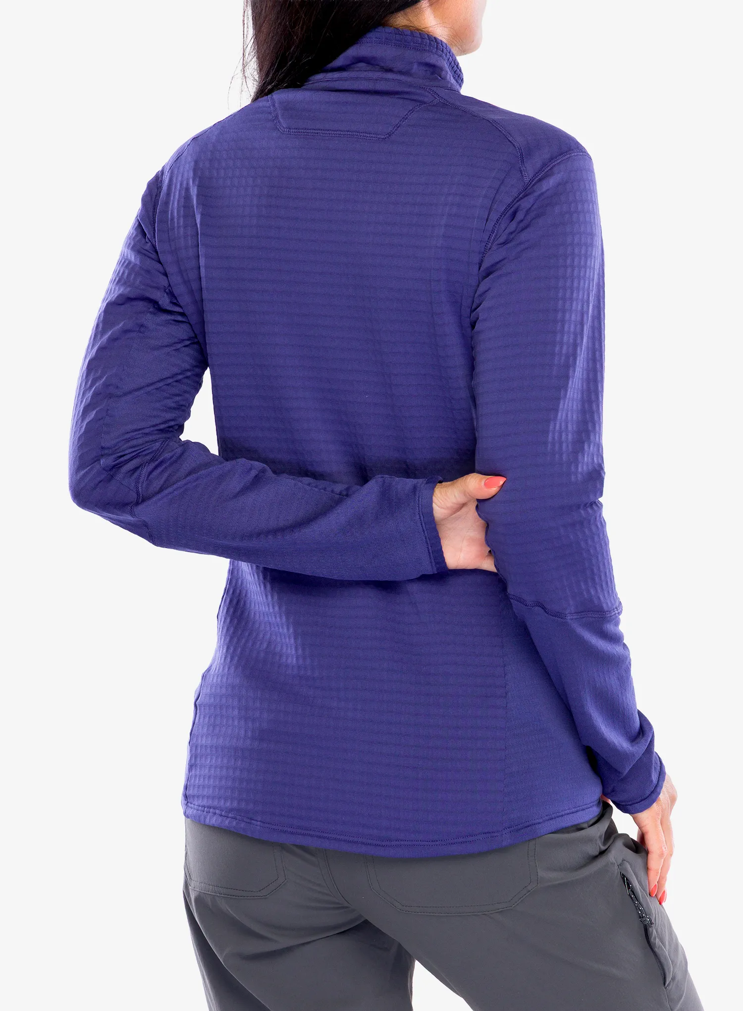 Ženska jopica z zadrgo Patagonia R1 Hybrid Jacket - solstice purple