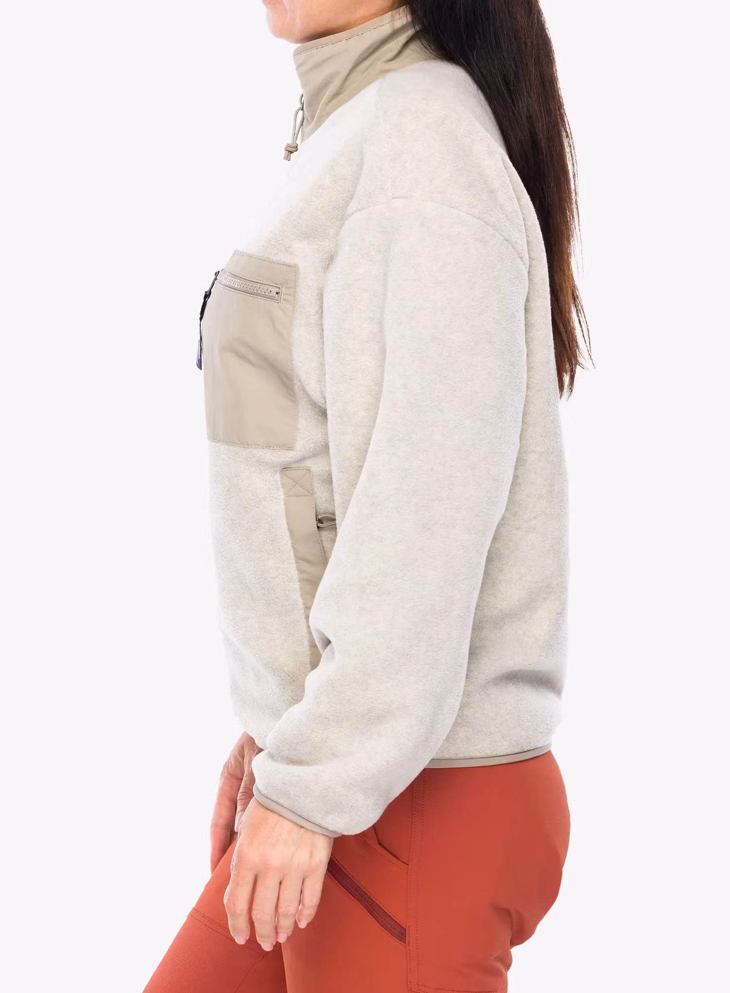 Ženska jopica z zadrgo Patagonia Synch Jkt - oatmeal heather/seabird grey