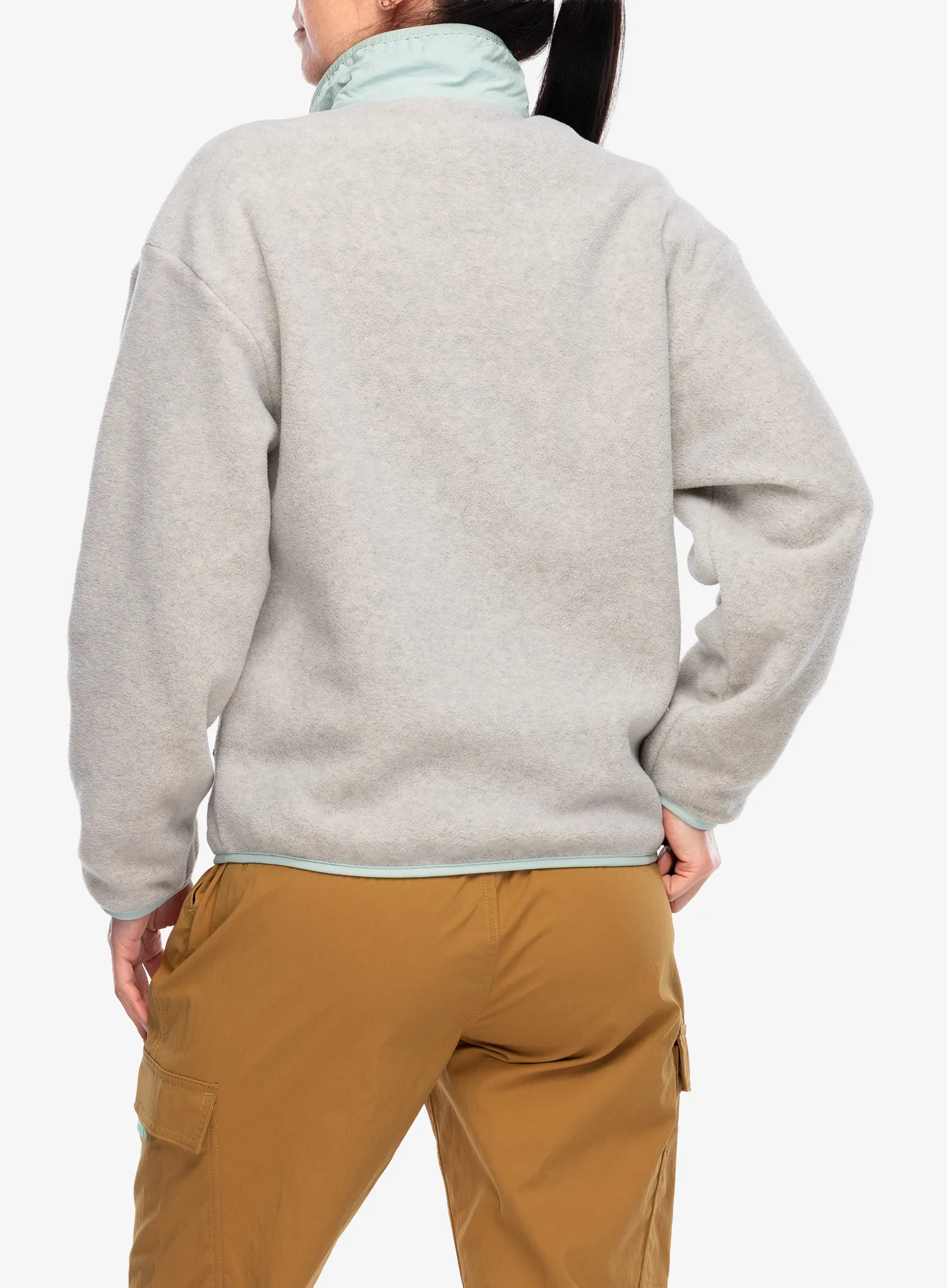 Ženska jopica z zadrgo Patagonia Synch Jkt - oatmeal heather w/thin ice