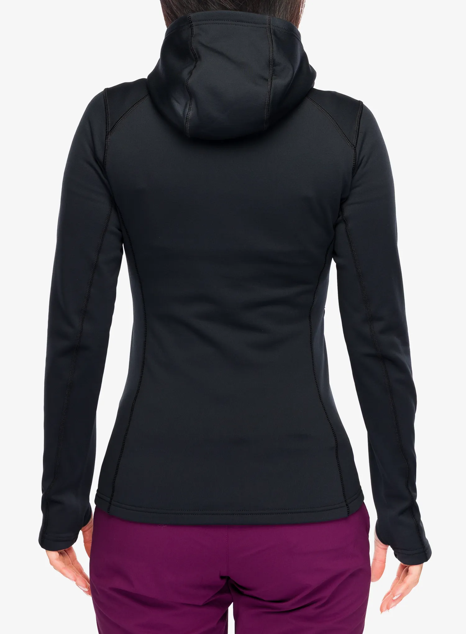Ženska jopica z zadrgo Rab Superflux Hoody - black/black
