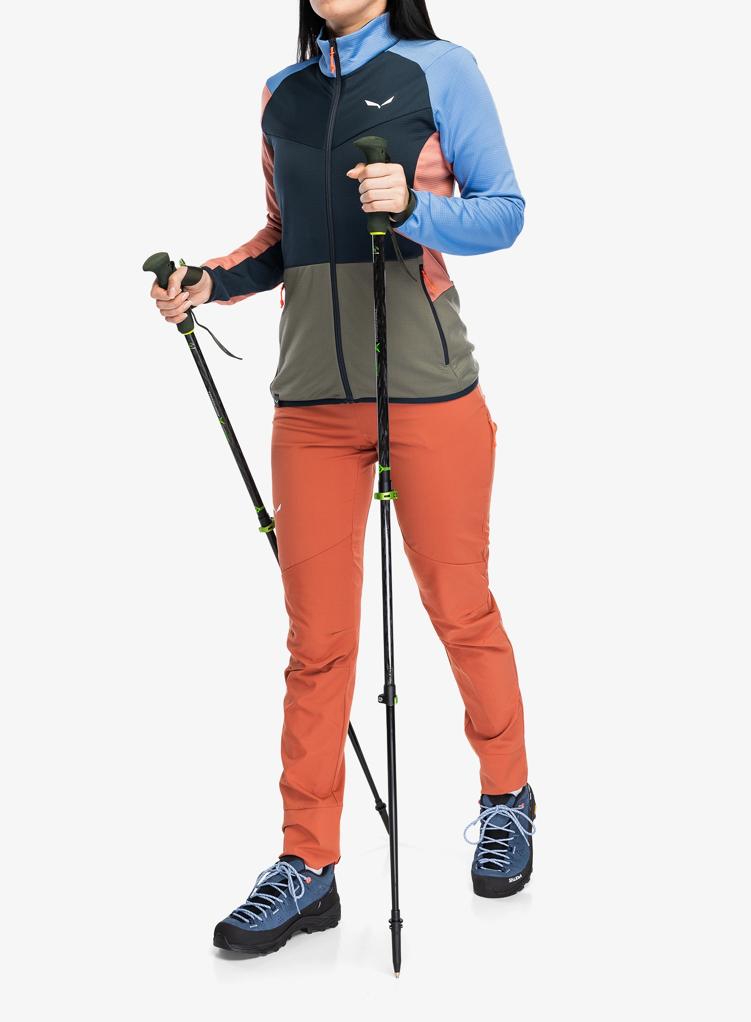 Ženska jopica z zadrgo Salewa Puez Cammino PL Jacket - blueberry/multi