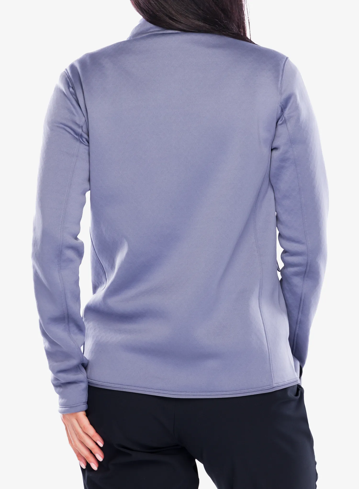 Ženska jopica z zadrgo Salomon Outline Warm FZ - blue granite