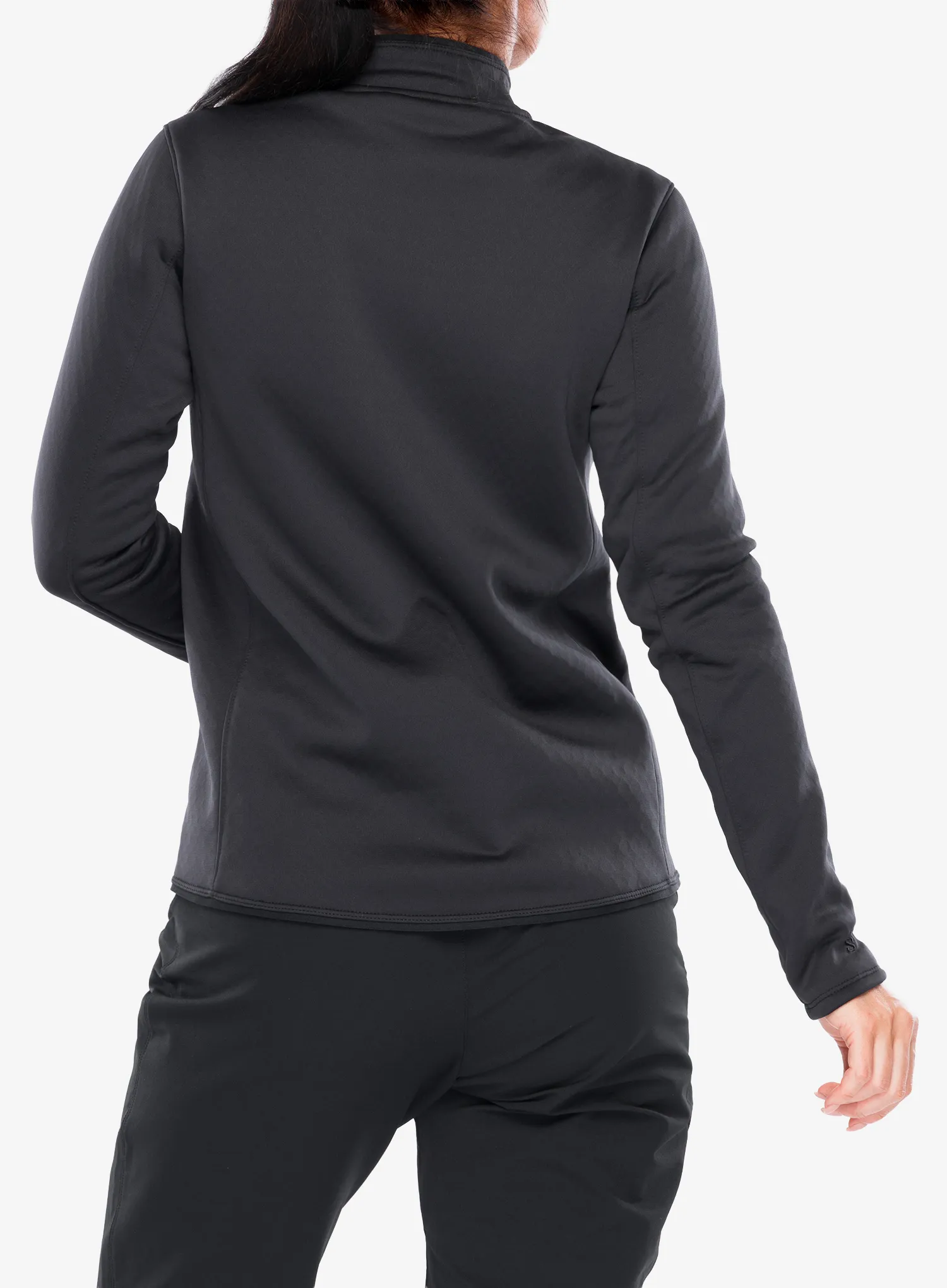 Ženska jopica z zadrgo Salomon Sntial Midfleece FZ - deep black