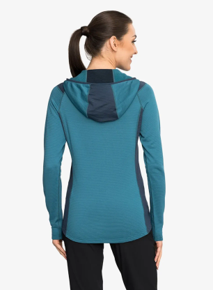 Ženska jopica z zadrgo Viking Birger Hoodie - blue/navy