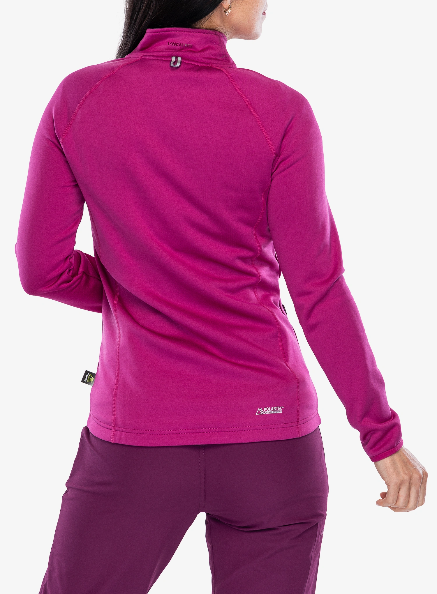 Ženska jopica z zadrgo Viking Jukon Polartec - pink