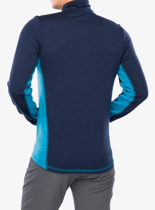 Jopica na zadrgo Dovre Fleece 100% Merino Wool - blue