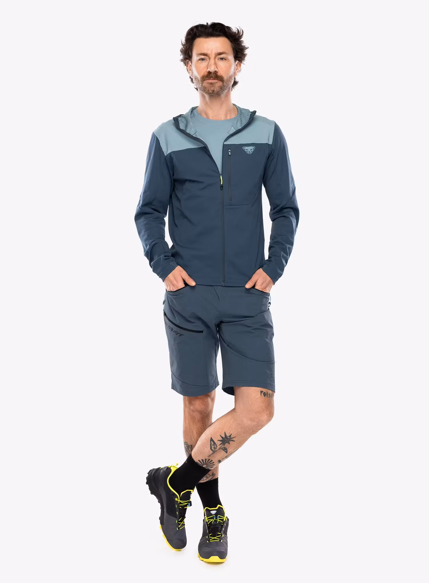 Jopica na zadrgo Dynafit Traverse Thermal Hooded Jacket - smoke blue