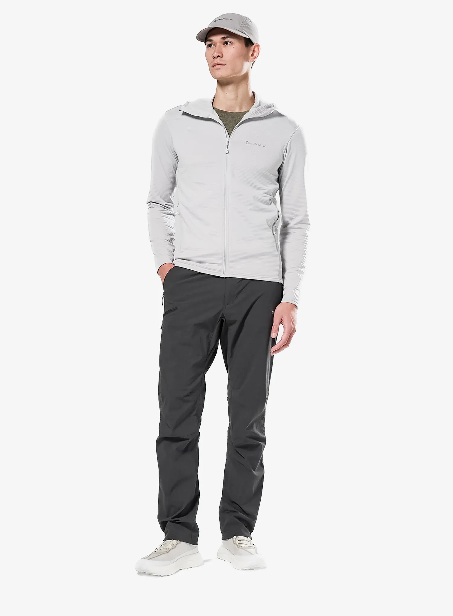 Jopica na zadrgo Montane Protium Lite Hoodie - platinum
