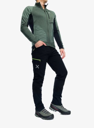 Jopica na zadrgo Montura Thermal Grid 2 Maglia - sage green