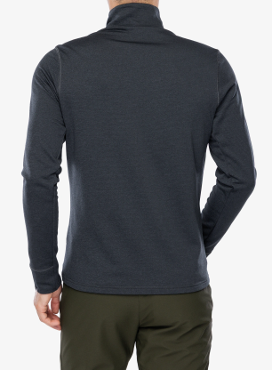 Jopica na zadrgo Odlo Grid Fleece Mid Layer Full Zip - black melange