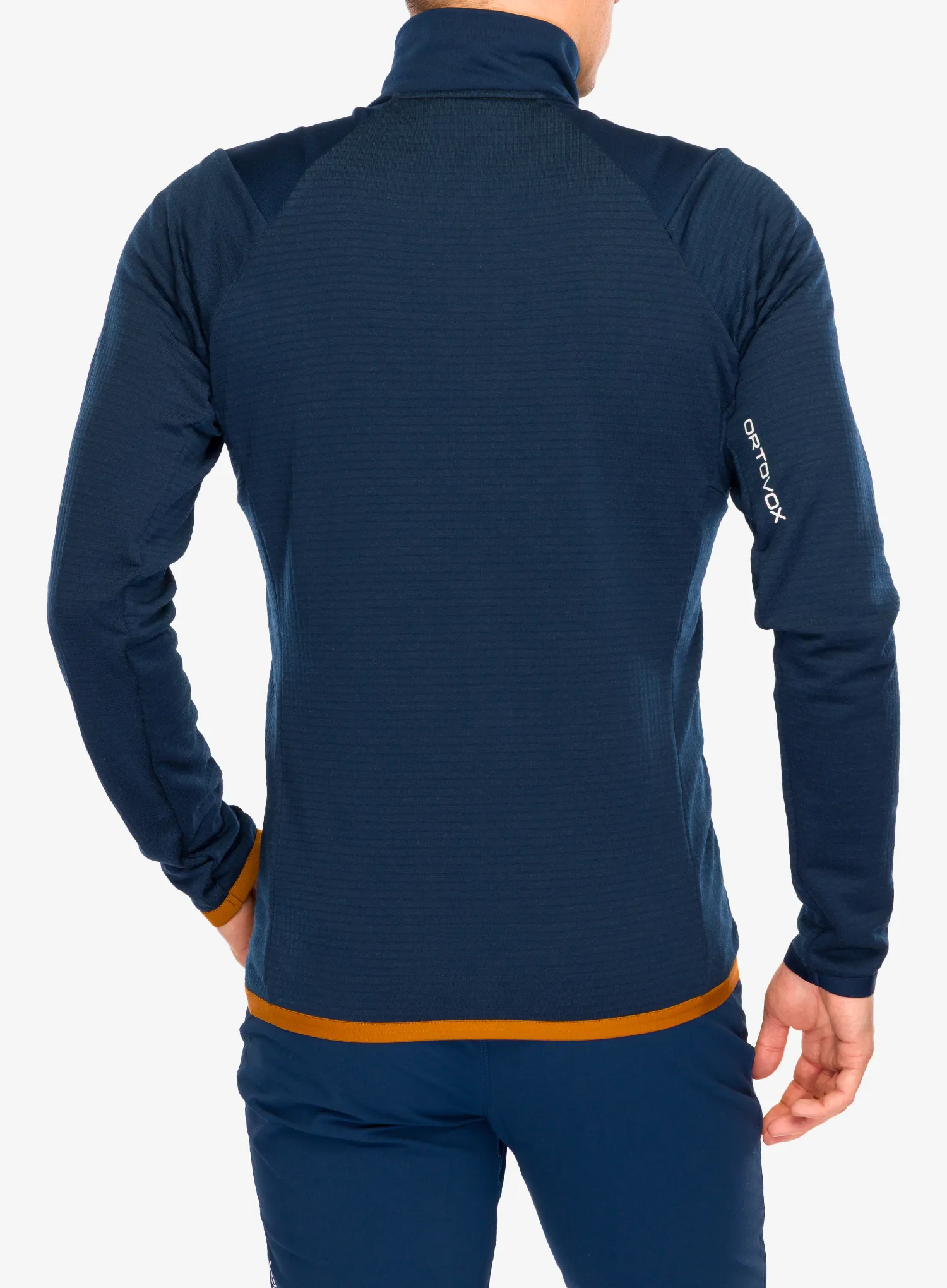 Jopica na zadrgo Ortovox Fleece Grid Jacket - deep ocean