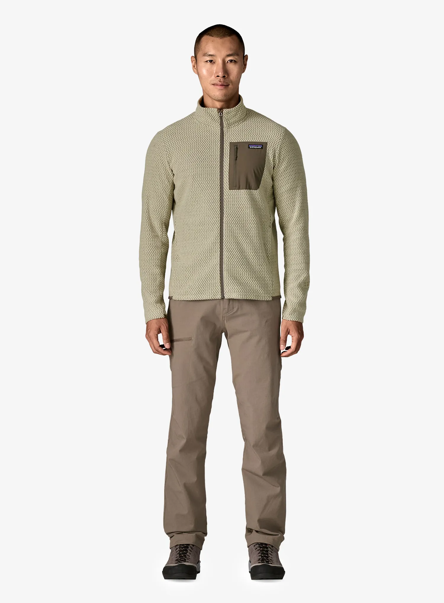 Jopica na zadrgo Patagonia R1 Air Jacket - pelican