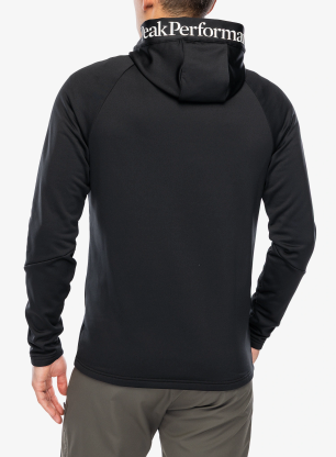 Jopica na zadrgo Peak Performance Rider Essentials Zip Hood - black/black