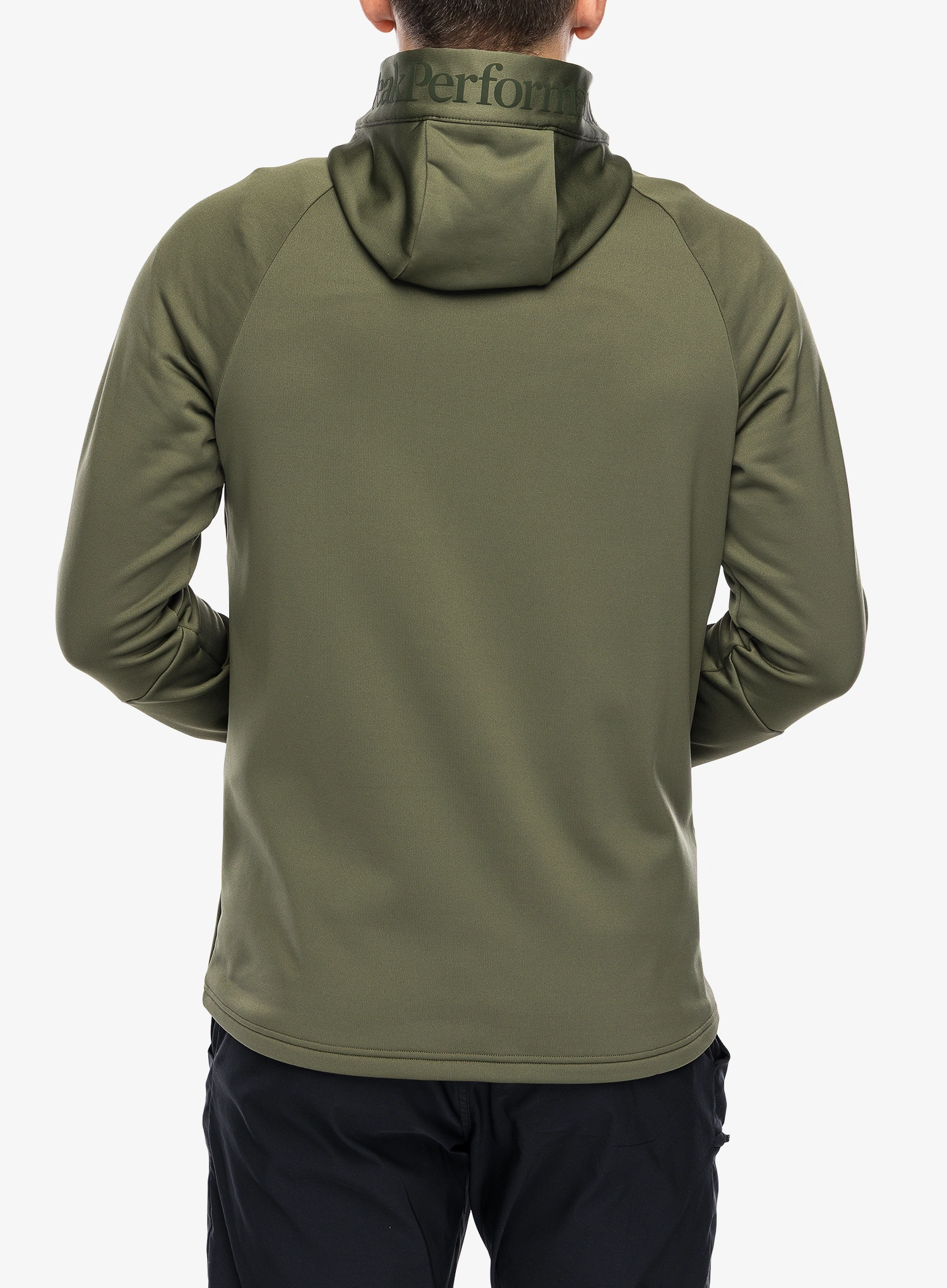 Jopica na zadrgo Peak Performance Rider Essentials Zip Hood - pine needle/pine needle