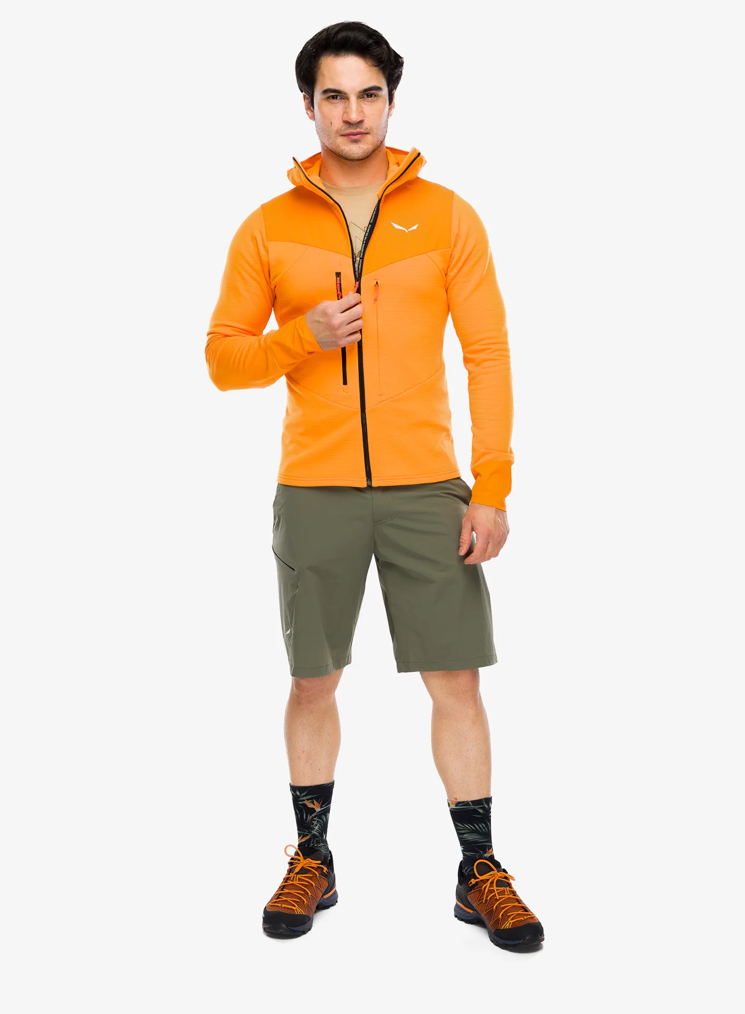 Jopica na zadrgo Salewa Agner Polarlite Hooded Jacket - turmeric