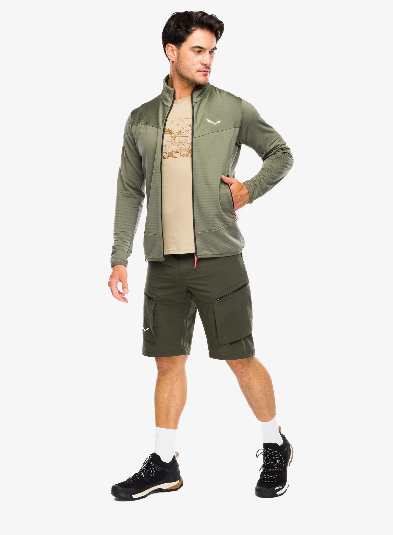 Jopica na zadrgo Salewa Puez Altavia PL Jacket - faded green