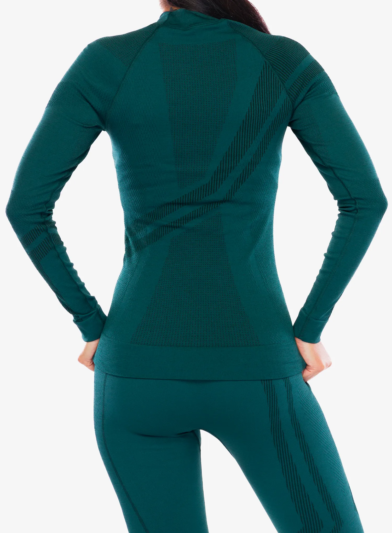 Ženska termo flis jopa Brubeck Thermo Wool by Pustelnik - green