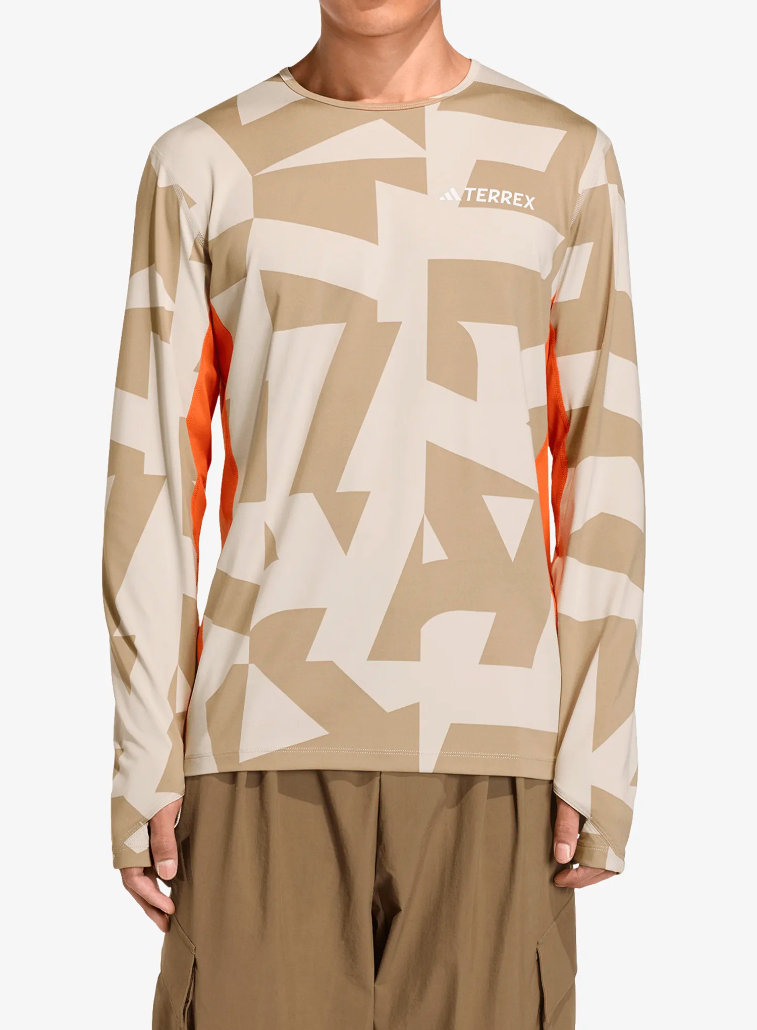 Termo flis jopa adidas TERREX Multi Synthetic Base Layer Long Sleeve - wonder alumina/blanch cargo