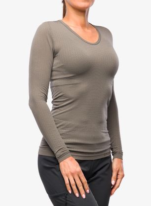 Termo flis jopa Brubeck Base Layer L/S Shirt - grey
