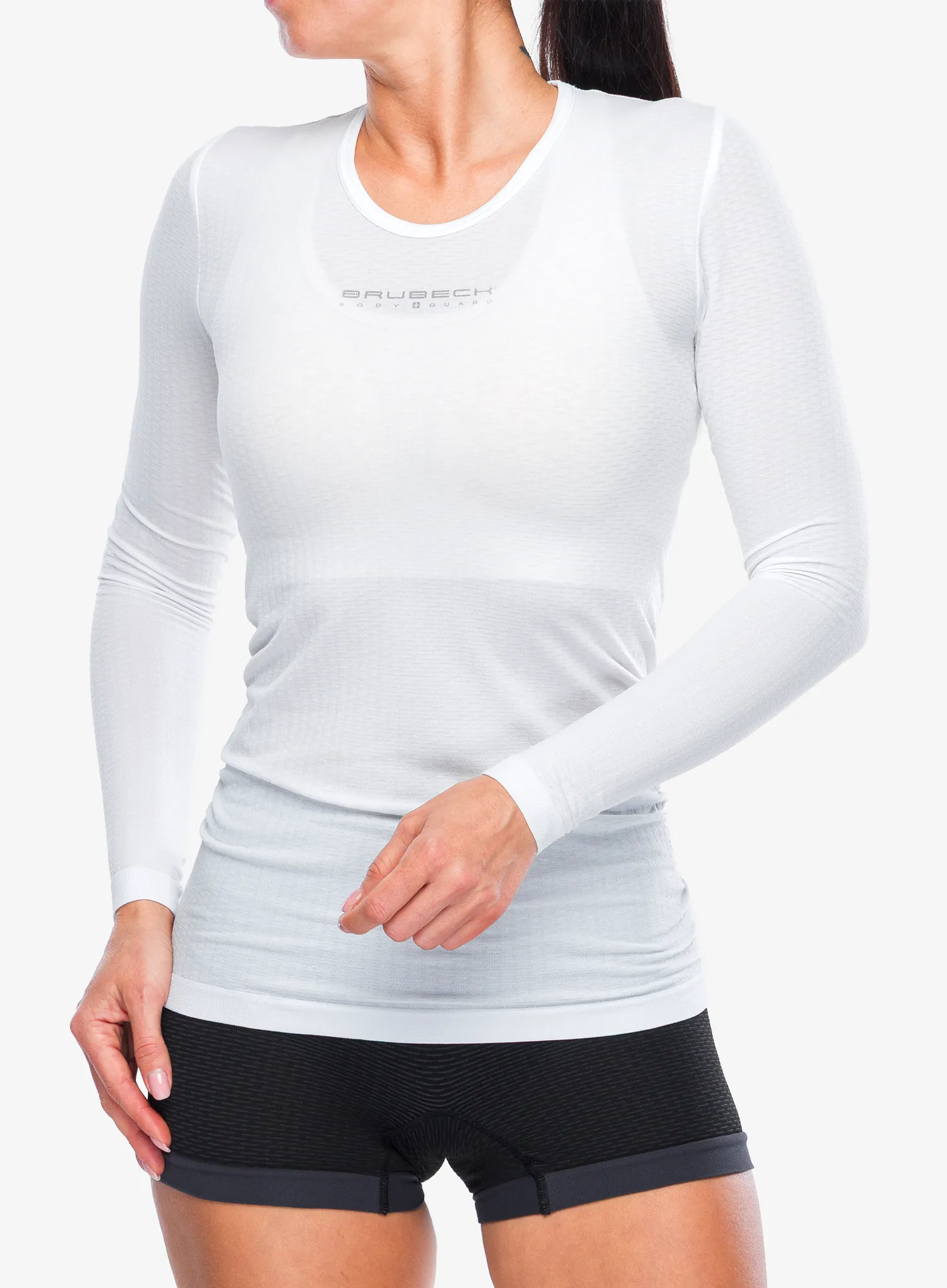 Termo flis jopa Brubeck Base Layer L/S Shirt - white