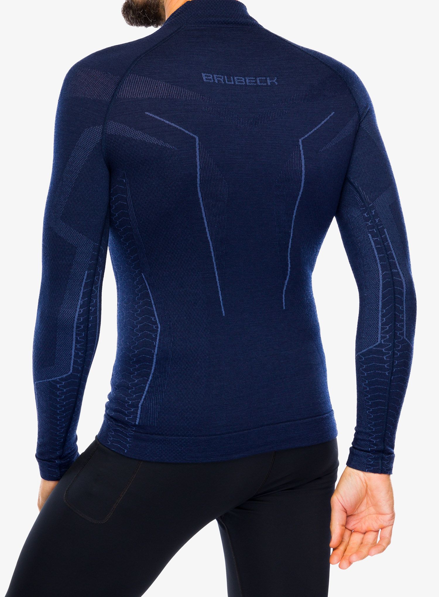 Termo flis jopa Brubeck Extreme Merino - navy blue/blue