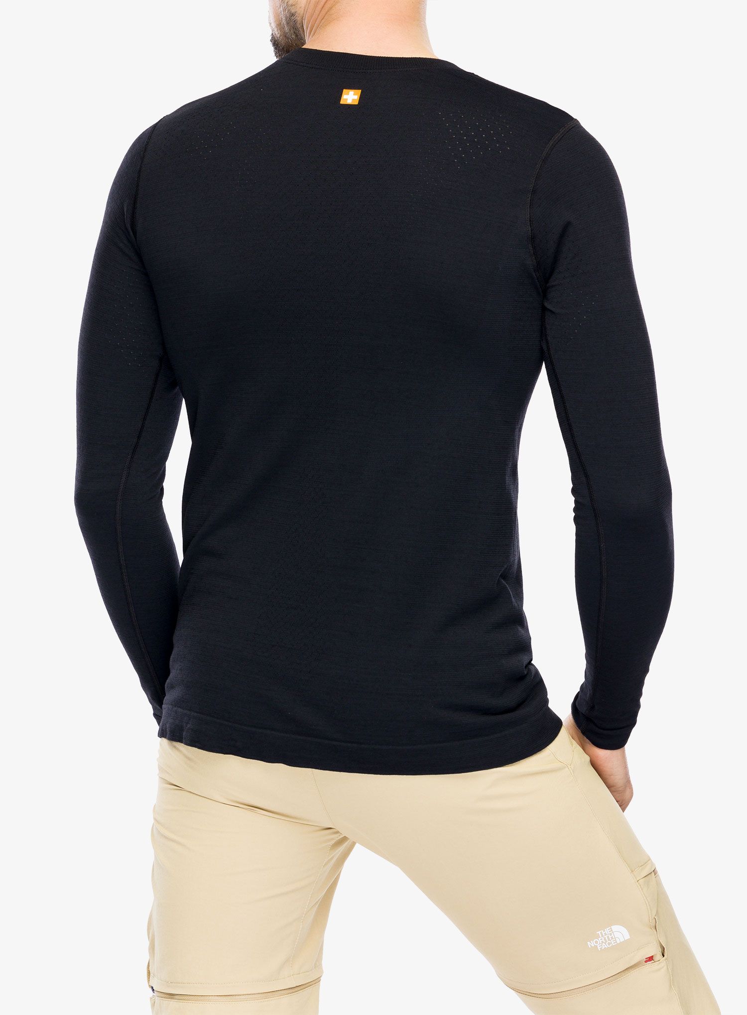 Termo flis jopa Brubeck Outdoor Wool Pro Longshirt - black/mountains
