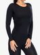 Ženska termo flis jopa Brubeck Comfort Wool Long Sleeved Shirt - black