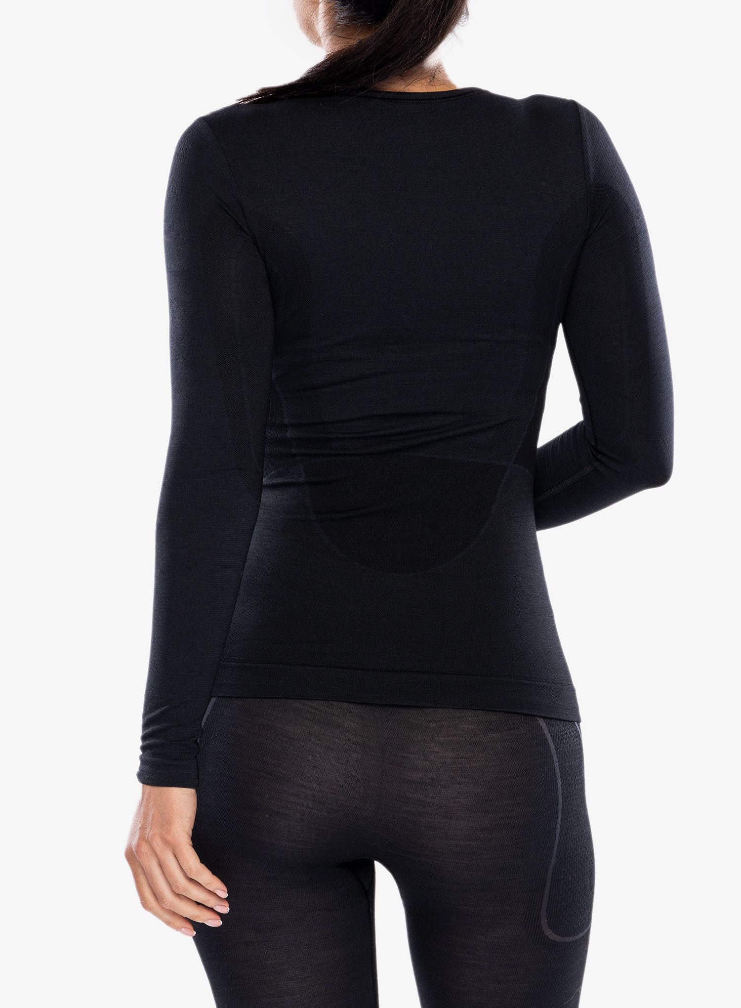 Ženska termo flis jopa Brubeck Comfort Wool Long Sleeved Shirt - black