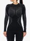 Ženska termo flis jopa Brubeck Dry LS - black/graphite