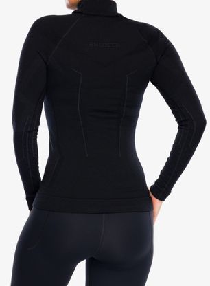 Ženska termo flis jopa Brubeck Extreme Merino - black/black