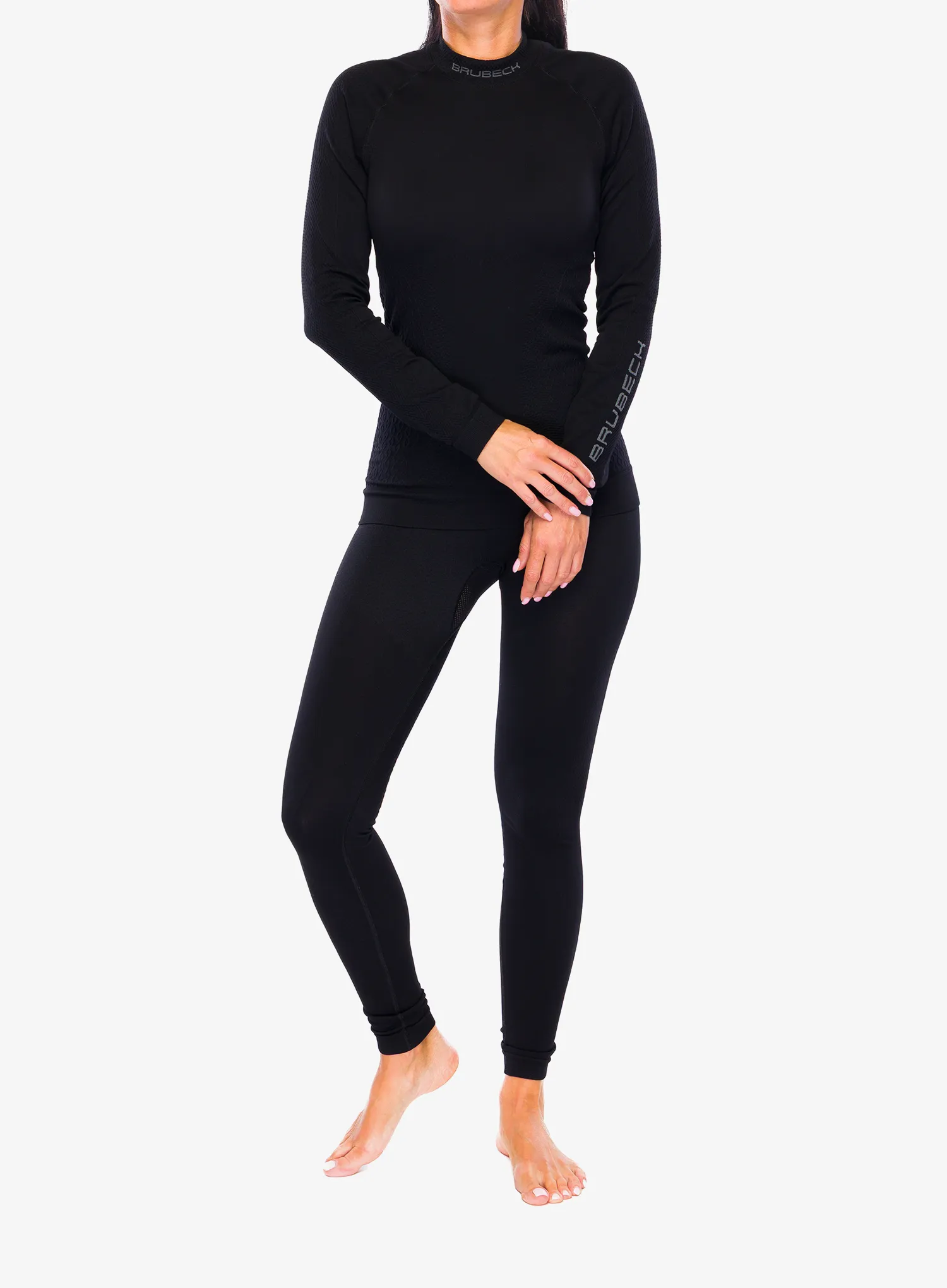 Ženska termo flis jopa Brubeck Extreme Thermo Sweatshirt - black