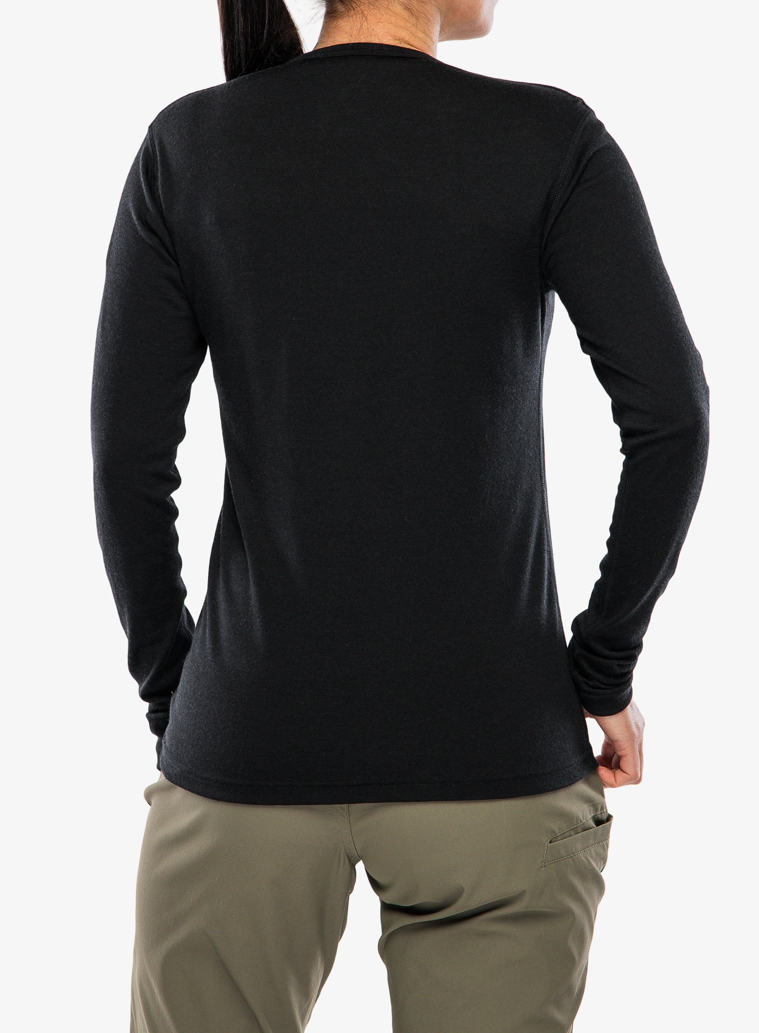 Ženska termo flis jopa Devold Breeze Plus Merino 200 Shirt - black