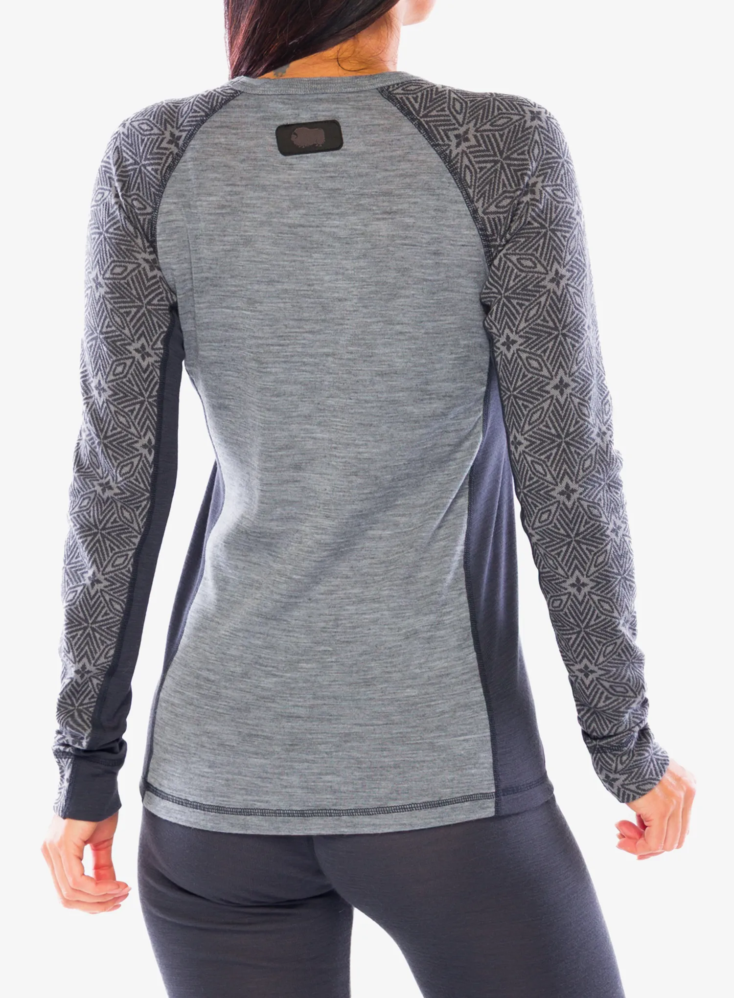 Ženska termo flis jopa Dovre 100% Merino Wool LS - grey