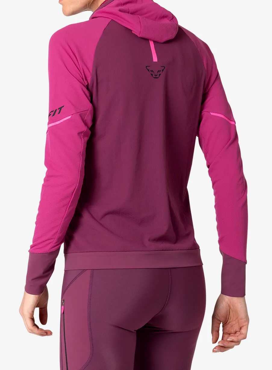 Ženska termo flis jopa Dynafit Alpine L/S Hooded Tee - magenta