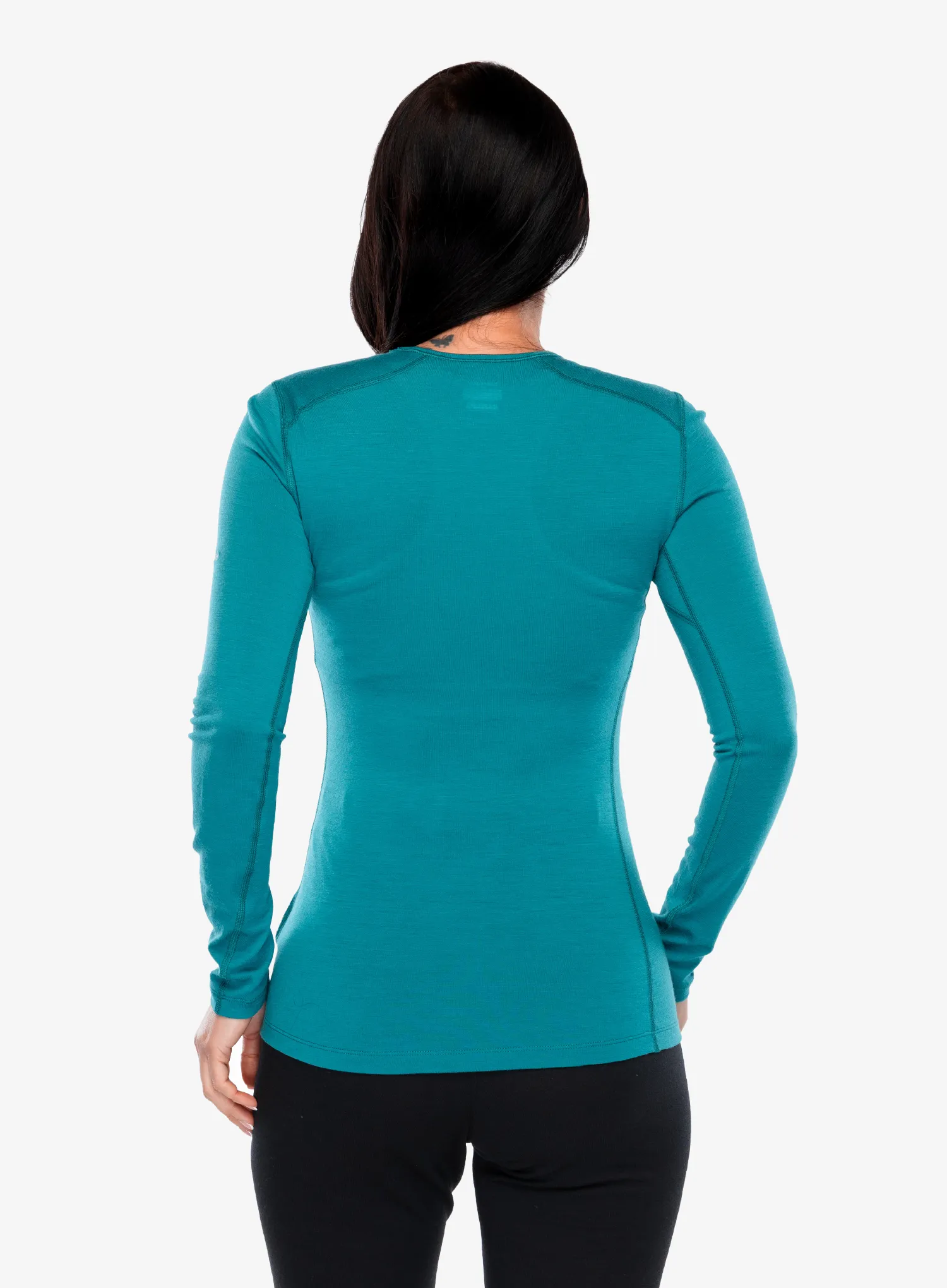 Ženska termo flis jopa Icebreaker Merino 200 Oasis LS Crewe Sunrise Summit - tidal teal