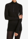 Ženska termo flis jopa Icebreaker Merino 200 ZoneKnit LS Half Zip - black