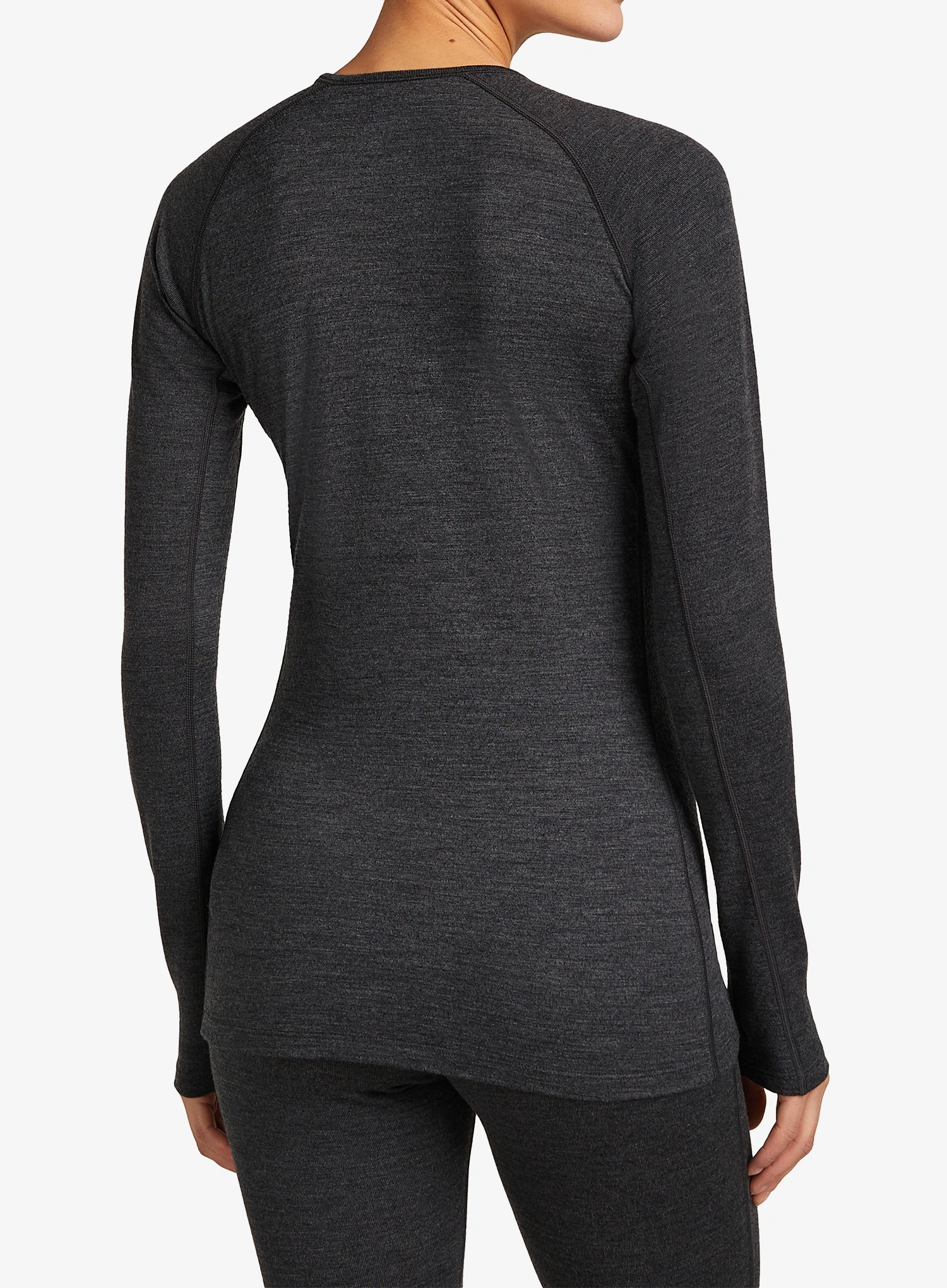 Ženska termo flis jopa Icebreaker Merino 260 ZoneKnit LS Crewe - jet hthr
