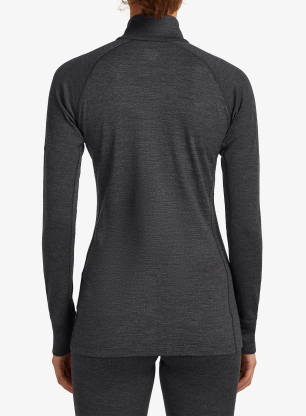 Ženska termo flis jopa Icebreaker Merino 260 ZoneKnit LS Half Zip - jet hthr