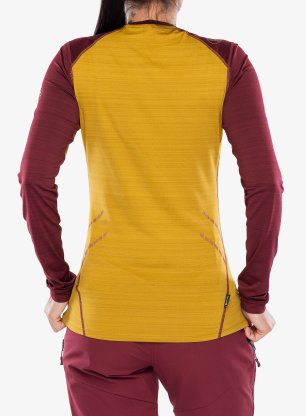 Ženska termo flis jopa La Sportiva Tour Long Sleeve - savana/redwood
