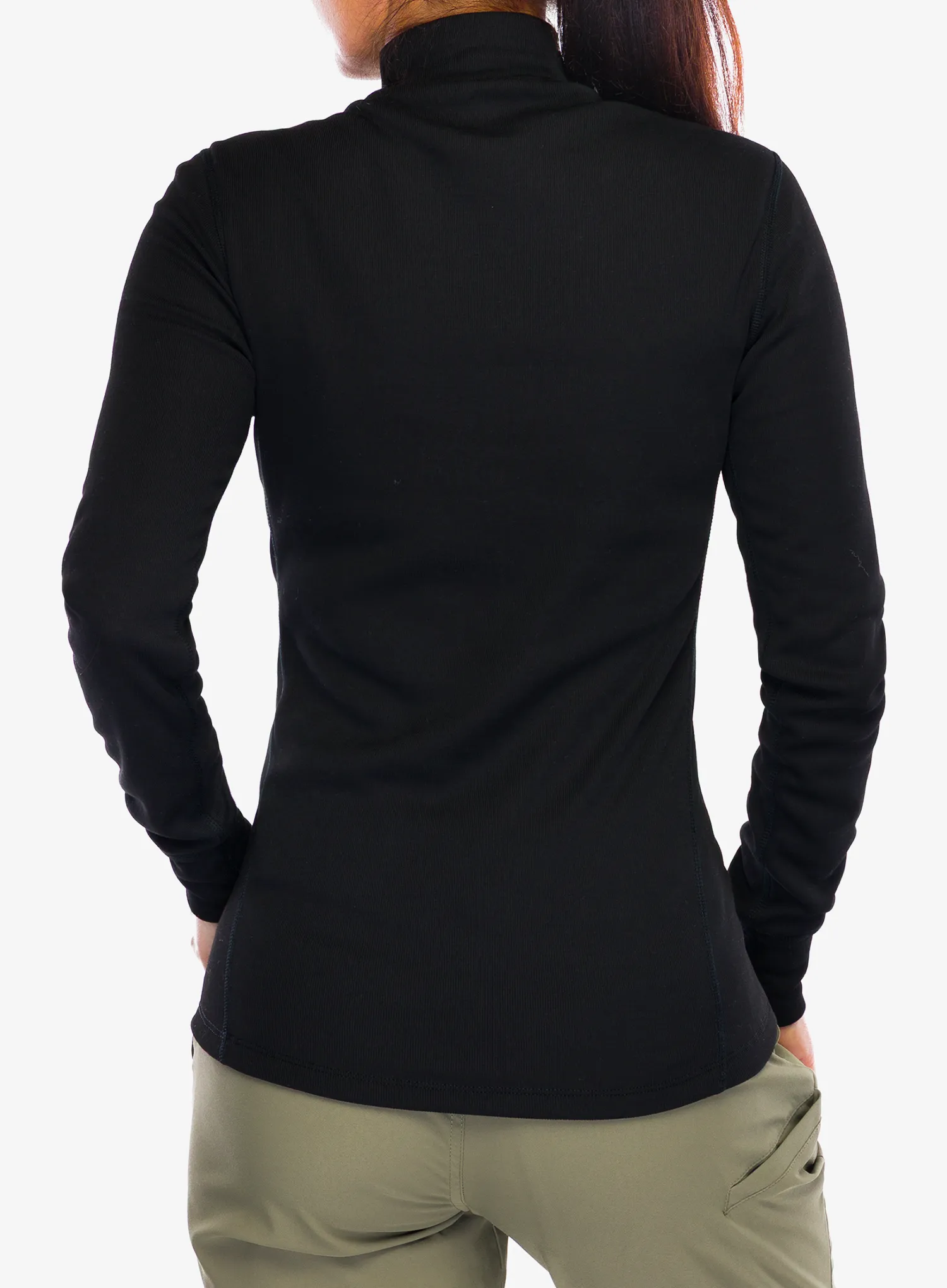 Ženska termo flis jopa Odlo Active Warm BL Top Turtle Neck L/S - black