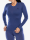 Ženska termo flis jopa Odlo Merino 160 BL Top Crew Neck LS - skipper blue