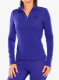 Ženska termo flis jopa Odlo Merino 260 BL Top Turtle Neck LS Half Zip - skipper blue