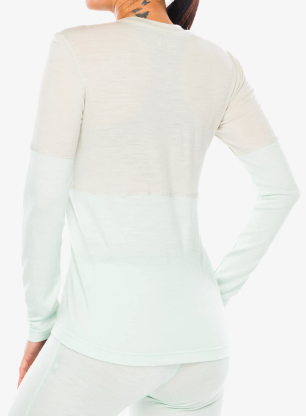 Ženska termo flis jopa Ortovox 185 Rock N Wool Long Sleeve - white tea
