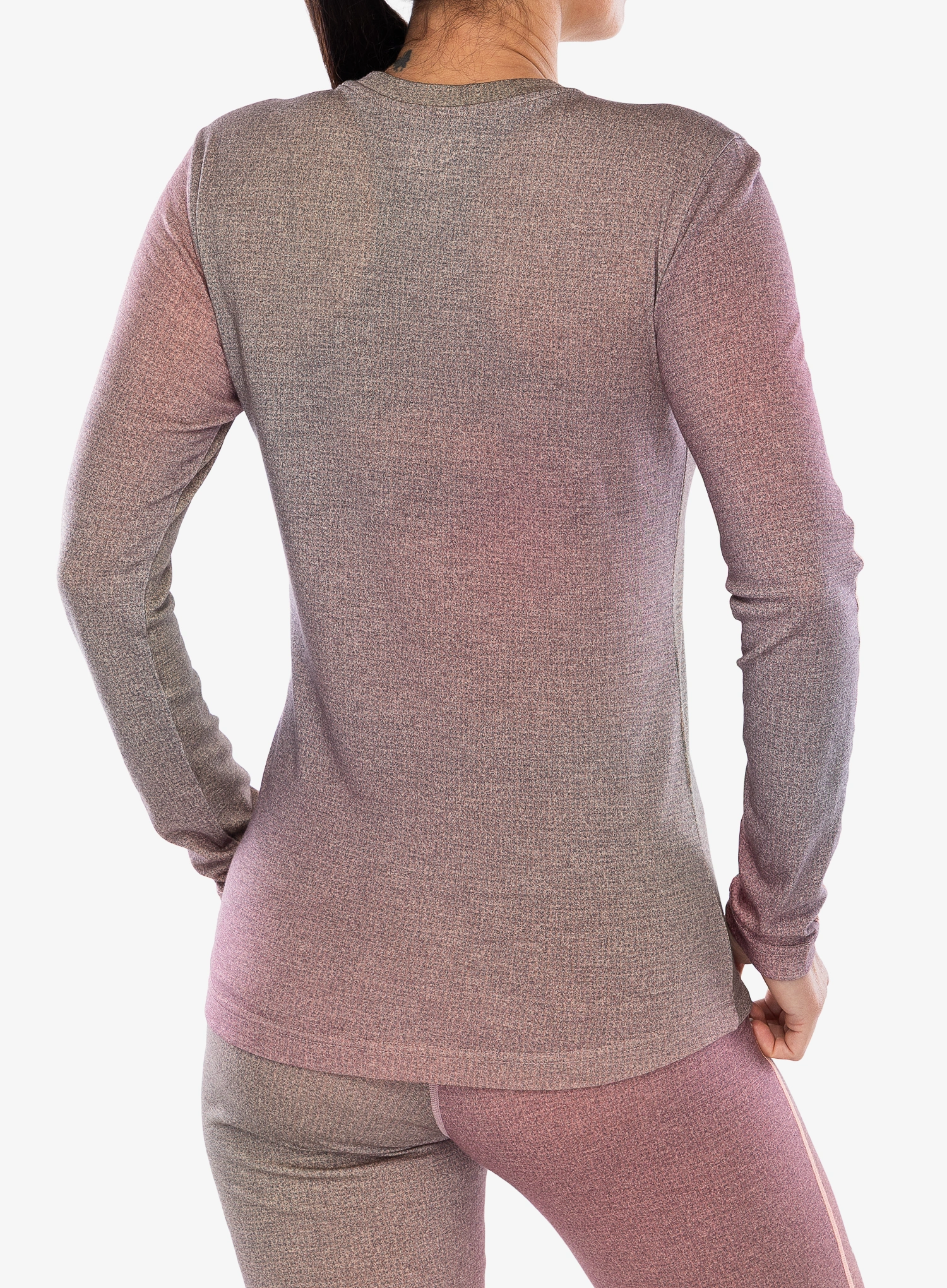 Ženska termo flis jopa Ortovox 185 Rock'N'Wool Print LS - aop dawn rose