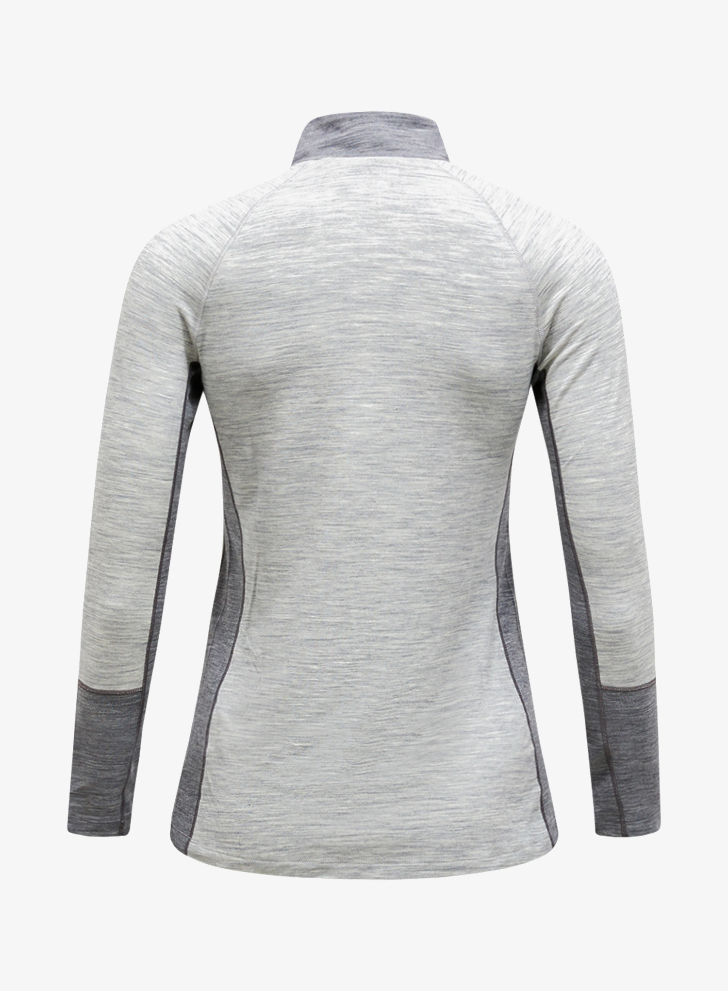 Ženska termo flis jopa Peak Performance Magic Half Zip Wool-blend BL - med grey mel/grey mel