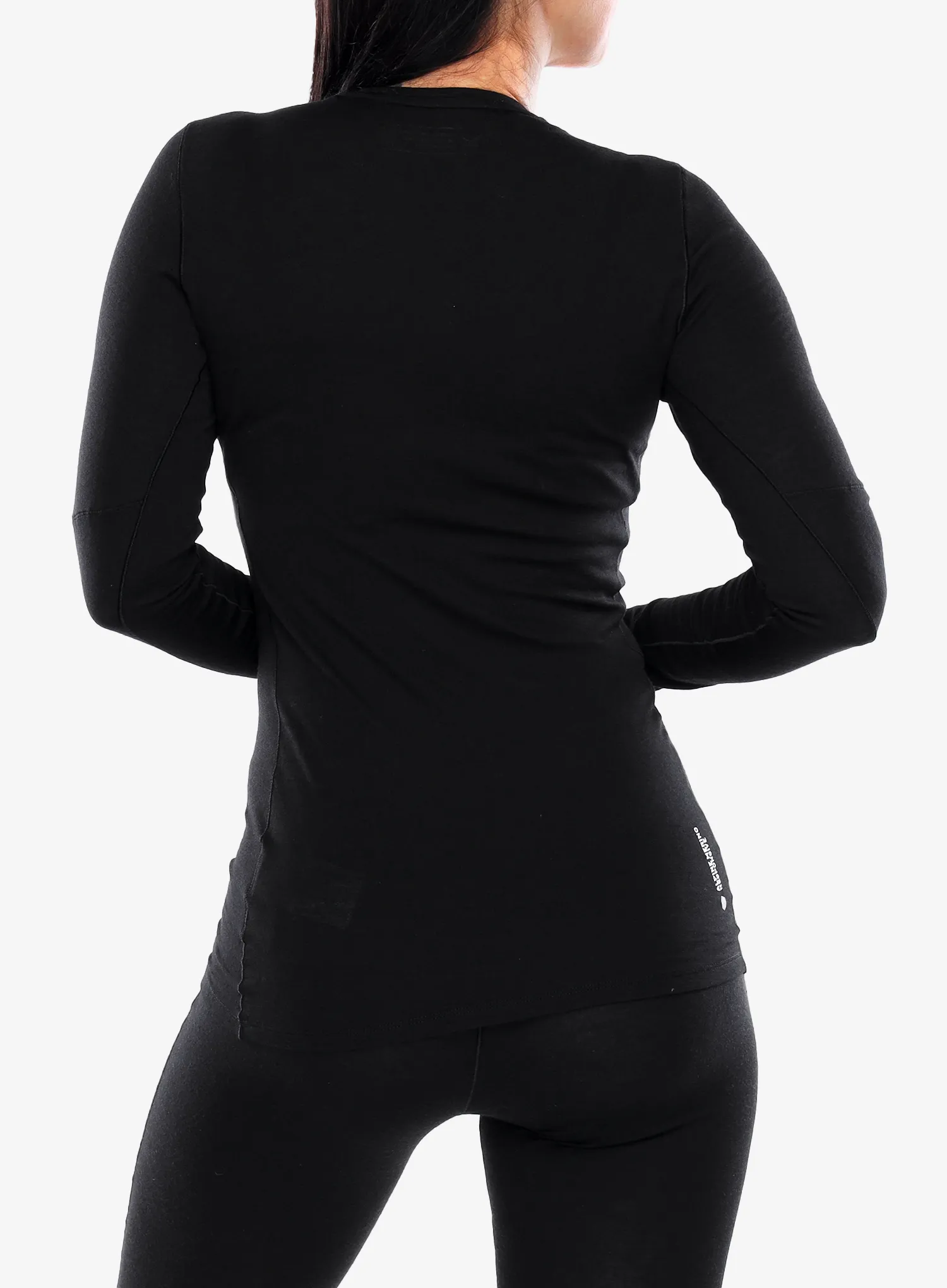 Ženska termo flis jopa Salewa Cristallo Warm Amr L/S Tee - black out