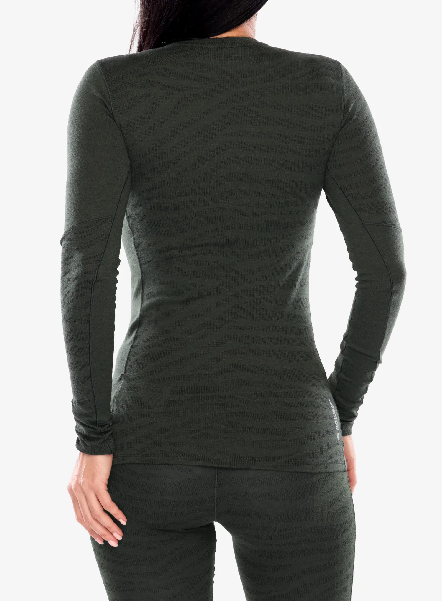 Ženska termo flis jopa Salewa Cristallo Warm Amr L/S Tee - dark olive