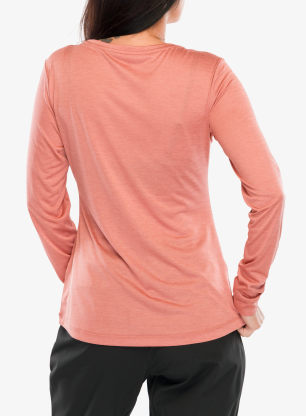 Ženska jopica Salewa Puez Melange Dry L/S Tee - desert pink melange